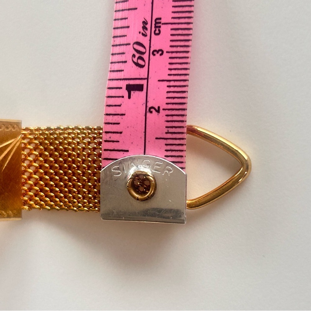 Vintage Gold Tone Etched Geometric Burst Design Mesh Wrap Cufflinks Unbranded - Picture 9 of 9
